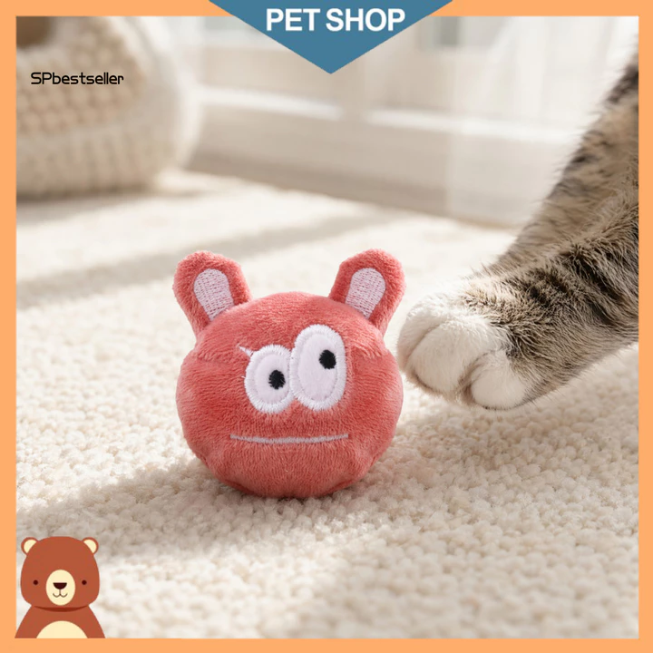 Sp Kích thích Catnip Đồ chơi sang trọng Đồ chơi cho mèo với Catnip Đồ bóng Catnip sang trọng cho mèo – Mặt thêu dễ thương Nhồi bông mềm Đồ chơi nhai nhai trong nhà hoàn hảo cho mèo