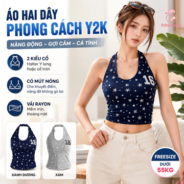 Áo Hai Dây Nữ Croptop Y2K Ôm Dáng Có Mút Mỏng Áo Yếm Len Nữ Áo Yếm Len Ôm Body