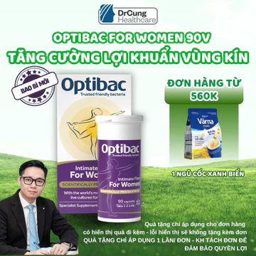 Men Vi Sinh Phụ Khoa Optibac Tím - For Women 90 Viên - Men Vi Sinh Bổ Sung Lợi Khuẩn