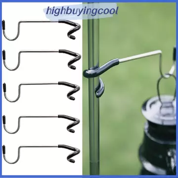 HCVN Cắm Trại Cực Móc Thép Không Gỉ Lều Cực Đèn Móc Đa Năng Cắm Trại Ngoài Trời Đèn Đứng Móc Thiết Bị Cắm Trại HOT