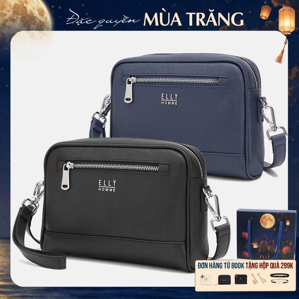 Túi clutch nam da thật ELLY HOMME ECM19 túi cầm tay đeo chéo nam cao cấp thời trang