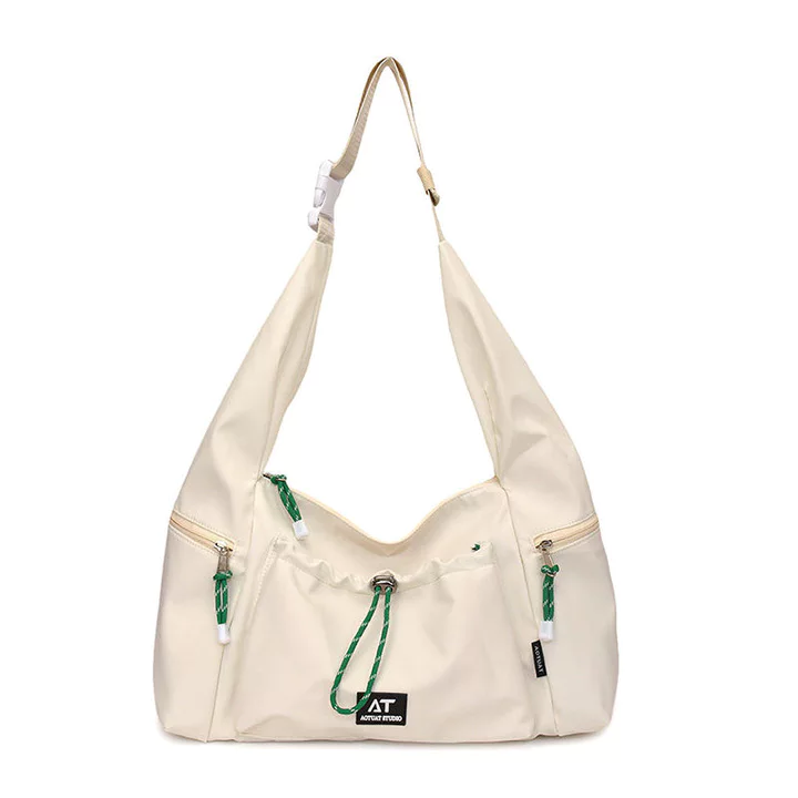 Women's Minimalist Nylon Crossbody Bag – Large, for Work – 6