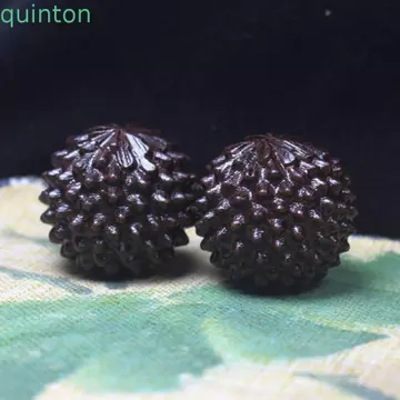 QUINTON Bóng Massage tay bằng gỗ, Quả bóng cầm tay gỗ trầm hương Bóng sầu riêng bằng gỗ, Quả bóng tập thể dục sầu riêng chống trượt mịn màng Quả bóng tập thể dục