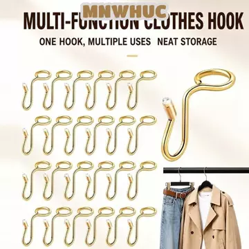 MNWHUC 10 Cái Móc Kết Nối Móc Treo, Móc Treo Quần Áo Kim Loại Nhiều Lớp Móc Mở Rộng, Bền Tiết Kiệm Không Gian Quần Áo Móc Treo Móc Tủ Quần Áo Lưu Trữ Quần Áo