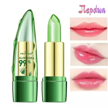 JEPDWN Son dưỡng môi đổi màu, Dụng cụ trang điểm lâu trôi Aloe Lip Balm, Mỹ phẩm dưỡng ẩm chống nhăn Lip Water Feel Lip Oil dành cho nữ