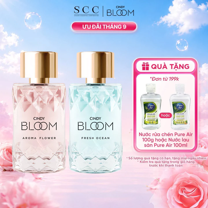 Combo Nước Hoa Nữ CINDY BLOOM Aroma Flower & Fresh Ocean 50ml/chai