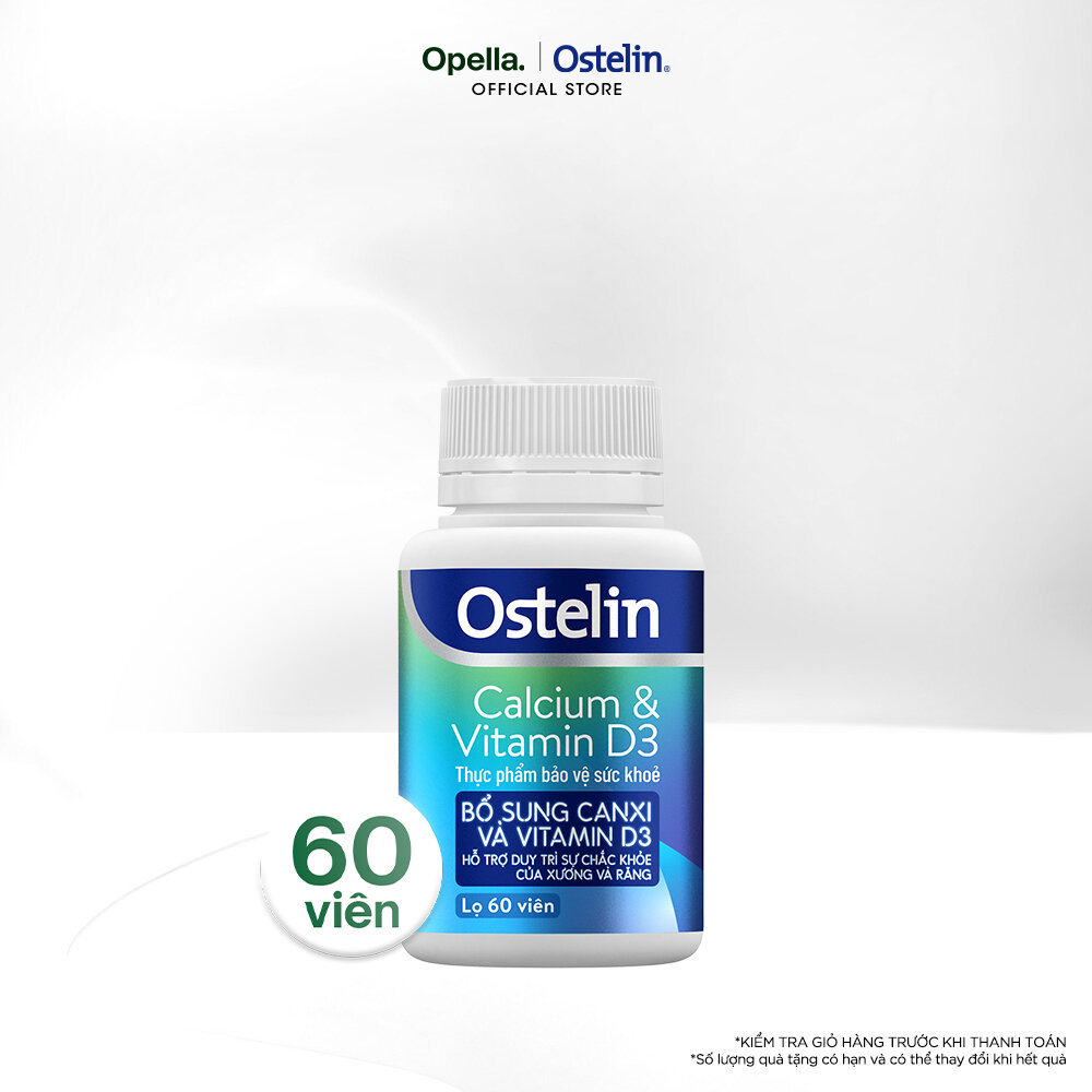 Ostelin Viên Uống Hỗ Trợ Bổ Sung Calcium & Vitamin D3 Duy Trì Chắc Khỏe Xương và Răng 60 viên