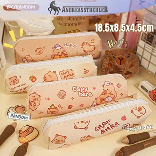Onetimingfine Hoạt Hình Thời Trang Canvas Capybara Gấu Trúc Túi Đựng Bút Chì Dễ Thương Sáng Tạo Văn Phòng Phẩm Hộp Đựng Dung Tích Lớn Hộp Đựng Bút Chì Đồ Dùng Học Tập VN