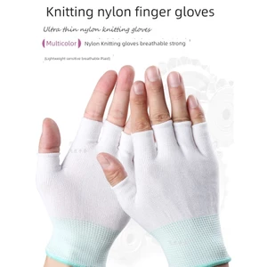 Găng tay bảo hộ lao động nylon mỏng thoáng khí, chống trơn trượt, đàn hồi tốt cho cả nam và nữ