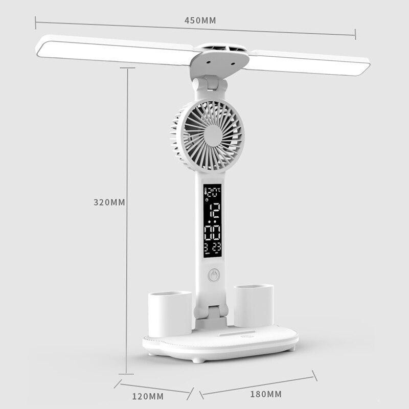 Đèn LED Để Bàn Đa Năng, Đèn Học Để Bàn Chống Cận Cao Cấp Với 3 Màu Sáng Và Đồng Hồ LCD Sắc Nét BB-468
