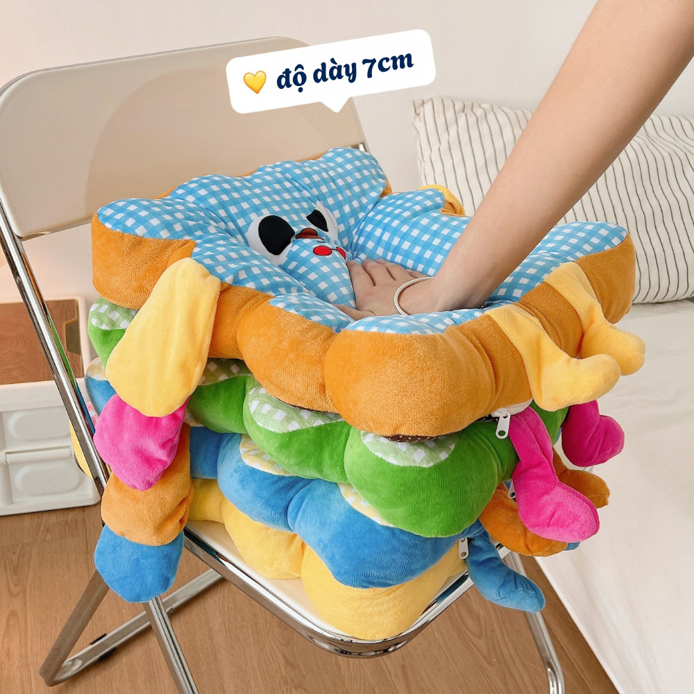 Đệm Ngồi Tựa Lưng Hình Thú Dễ Thương DINOHOME, Đệm Ghế Văn Phòng Sofa Xe Hơi Êm Ái, Trang Trí Phòng Ngủ