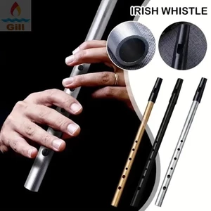 GILL Irish Whistle Sáo, Còi nhôm tông màu phong phú 6 lỗ, Phím C / D di động Dễ học Nhạc cụ Còi thiếc Ailen dành cho người mới bắt đầu