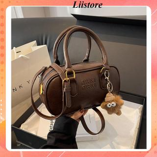 Túi xách nữ đeo chéo túi cầm tay thiết kế dáng bầu tặng kèm móc gấu cute da mềm ARM Liistore K256