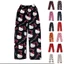 GODD Nữ Dài Pyjama Quần Nữ Flannel Anime Thoải Mái Mèo Con Pyjama Quần Hoạt Hình Lông Tơ Thường Ngày Pyjama Quần