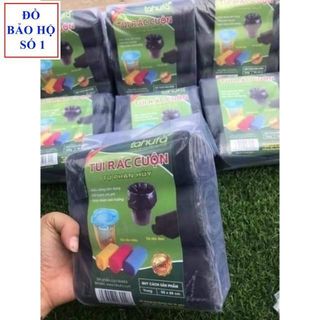 ( SÉT 12 CUỘN ) Túi Rác Tự Phân Hủy - Bao Rác Đen Kích Thước Lớn 55*65 cm