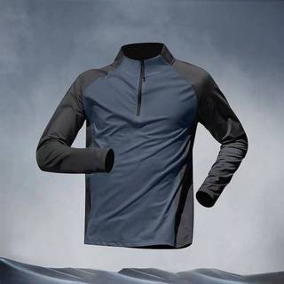 Half Zipper Training Wear Men's Long-Sleeved Quick-Drying Clothes Cycling Sports Track and Field Sports T-shirt Top Running Fitness Clothes jeCU