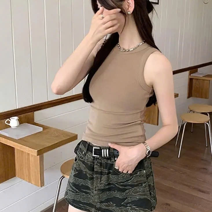 Áo Ba Lỗ Nữ Mịn Mát, Áo 2 Dây CỔ TRÒN Bản To, Áo Tanktop Phù Hợp Đi làm, Đi Tập, Đi Chơi Mùa Hè Mát Mẻ