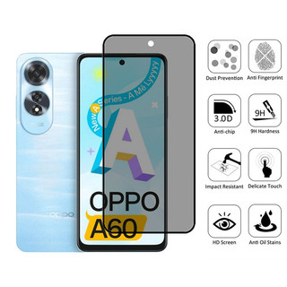 1-2 Chiếc OPPO A60 Kính Cường Lực Chống Gián Điệp Bảo Vệ Màn Hình Riêng Tư Cho OPPO A6 Pro A3 A5i A5 A5X Pro A3X A79 A78 A58 A38 A18 4G 5G Phim Bảo Vệ Kính