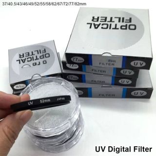 JKDESIGN 1 Ống kính máy ảnh, Bộ lọc kỹ thuật số 37 / 40.5 / 43 / 46 / 49 / 52 / 55 / 58 / 62 / 67 / 72 / 77 / 82mm đa năng, Kính bảo vệ ống kính UV cho máy ảnh DSLR SLR