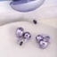 Niki Twist Lock Tai nghe Dây buộc Purplee Đá quý tổng hợp Giọng Đế kim loại chống ăn mòn phổ biến cho Ea