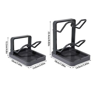 [Giao hàng từ Việt Nam] NOOKSTORY Giá đỡ nắp nồi chống trượt 2 lớp, thoát nước, để lưu trữ bộ đếm hiệu quả