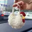 Ví đựng tiền xu gà FUJIZOU, Ví đựng tiền xu dệt kim hai mặt hoạt hình, Túi đựng tai nghe dệt móc mềm dành cho nữ
