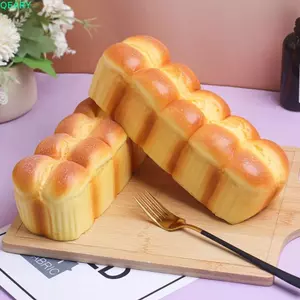 QEARY Fidget Cảm Giác Bánh Mì Nướng Lớn, Đồ Chơi Bóp Bánh Mì Dài Quá Khổ Trang Trí, Đồ Trang Trí Để Bàn Mô Phỏng Tăng Chậm Đàn Hồi Mềm Mô Phỏng Bánh Mì Squishy Đồ Chơi Trẻ Em