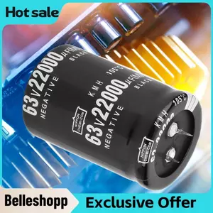 Belleshopp Túi linh kiện điện tử âm thanh điện phân 63V 22000μF 105oC 35x50mm Tương thích với CouplingBypassFilteringVòng điều chỉnhChuyển đổi năng lượngĐiều khiển