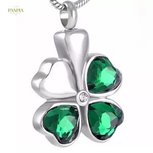 PNPIA- Clover Urn Nelace cho - Trang sức hỏa táng Lưu niệm Mặt dây chuyền tưởng niệm Quà tặng
