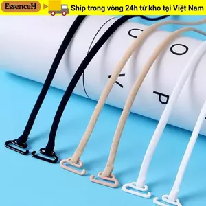 ESSENCEH 3 đôi Dây đeo áo ngực, Dây đeo vai đồ lót mỏng co giãn, Dây đeo đồ lót Nylon chống trượt thoải mái 5mm dành cho nữ
