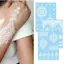 JUNYUE88US Hình Xăm Henna, Ấn Độ Mehndi Hoa Henna Giả Hình Xăm Tạm Thời, Trắng Tức Thì Chống Nước Chuyển Nước Đề Can Nghệ Thuật Cơ Thể Miếng Dán Ngón Tay Chân Tay Cánh Tay