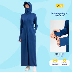 Áo chống nắng nữ YODY dáng dài chống tia UV 99% áo khoác toàn thân thoáng mát thoải mái WESJ25S002