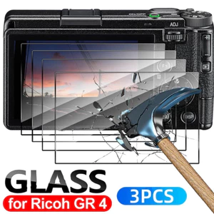 3 Chiếc Cho Ricoh GR-IV GR-IIIx-HDF GR-IIIx GR-III-HDF GR-III GR-II GR-GR1 HD Kính Camera LCD Bảo Vệ Màn Hình Cho Ricoh GR4 GR3X-HDF GR3X GR3-HDF GR3 GR2 Camera Kính Cường Lực Phim