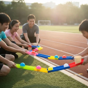 Đường đua bóng có túi lưu trữ Trò chơi theo dõi hình chữ U xây dựng đội bóng mượt mà cho trường học, các buổi tập tương tác