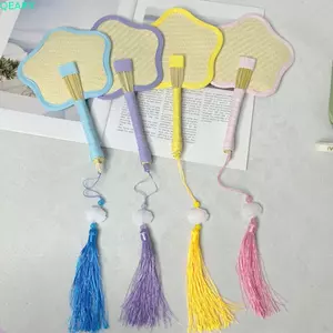 Quạt dệt thủ công QEARY, Quạt hút hoa cổ điển đầy màu sắc di động, Đồ trang trí nhẹ tiện lợi Tay cầm thoải mái Quạt làm mát mùa hè Trang trí đám cưới