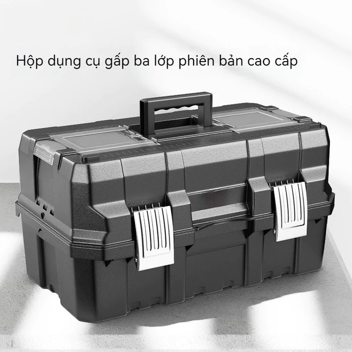 NEW*e1-W2*G3-Hộp dụng cụ đa năng gia dụng. Hộp đựng đồ gấp ba lớp cấp công nghiệp gia dụng.