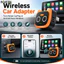 INOVAGEN Mini Wireless CarPlay Android Auto Adapter 2 trong 1 USB-A Dongle Plug and Play Bộ chuyển đổi xe hơi không dây