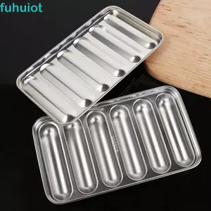 FUHUIOT Xúc Xích Khuôn Gia Đình Nhà Bếp Ham Khuôn Thép Không Gỉ DIY 6 Khoang Thực Phẩm Bổ Sung
