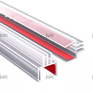 Dải niêm phong cửa sổ JUIC 1 / 3 mét, vách ngăn nước khoảng cách 5-10mm 10mm / 12mm, cao su silicon di động chống thấm nước tự dính khe hở cửa kính trượt