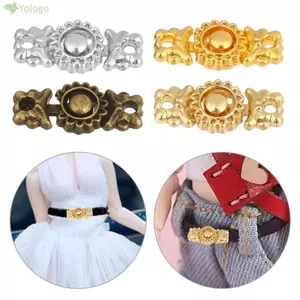 YOLOGO 10 Bộ Khóa Thắt Lưng Kim Loại, Khóa Túi Búp Bê Mini DIY, Nút Quần Áo Siêu Nhỏ 15 Mm Phụ Kiện Quần Áo Búp Bê