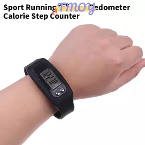 TMOY Máy đếm bước thể thao Chạy bộ đếm bước Khoảng cách đi Bộ đếm calo Máy đếm bước đi Kỹ thuật số Traer LCD Thể dục Vòng đeo tay TMOY