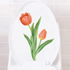 Vỏ Vệ Sinh Dán Dán Dán Nhà Vệ Sinh Dán Nhà Vệ Sinh Nhà Vệ Sinh pvc Tulip Trang Trí Phòng Tắm Xuyên Biên Giới ph-qt1047