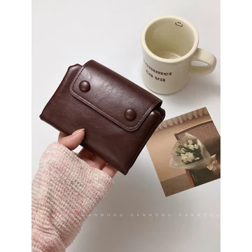 Women's Korean-Style PU Leather Card Holder – Large, for School