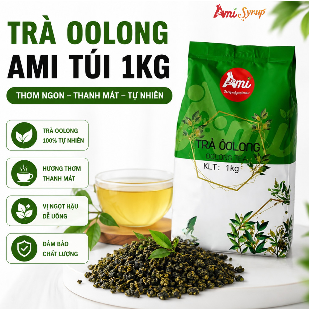Trà Oolong Ami Túi 1kg - Tuyệt Hảo Cho Pha Chế Trà Sữa, Trà Trái Cây