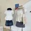 Áo Babydoll Hoa Phối Lót Ren Form Bí Xoè Cột Cổ Dễ Thương, Áo Kiểu Nữ Line45444 - - Hieuvy Botique