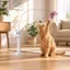 Dụng cụ trêu ghẹo mèo tự động LACYESUK, Cốc hút tay xoay Thanh trêu chọc mèo, Dễ dàng lắp đặt Cây đũa phép Feline lâu trôi Đồ chơi mèo bướm điện tương tác