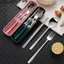 Ziyulinyuk Bộ Dao Kéo Nĩa Chopstis Thìa 3 Trong 1 Thép Không Gỉ Bộ Đồ Ăn Có Hộp Bộ Đồ Ăn Flatware Du Lịch Cắm Trại Flatware VN