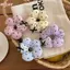 HFSHY Hoa Hình Tóc Scrunchies Trái Tim Đáng Yêu In Mềm Mại Không Thắt Lưng Tóc Cho Bé Gái Mặc Thời Gian Dài Sử Dụng Hàng Ngày VN