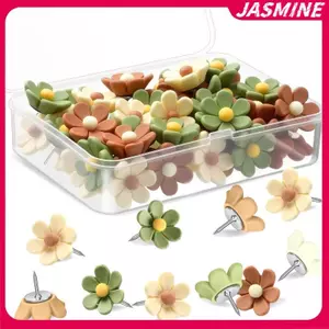 JASMINE Nhựa Hoa Trang Trí Ngón Tay Cái Hoa Đẩy Chân Sáng Tạo Cho Bảng Thông Báo Hình Ảnh Treo Tường Nhà Lớp Học Văn Phòng JASMINE