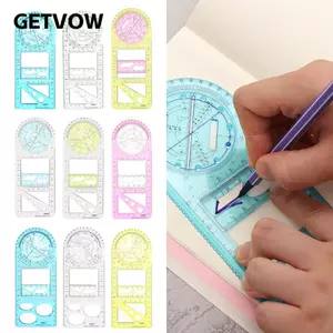 Bản vẽ GETVOW Mẫu vẽ có thể xoay được Trường trung học cơ sở Thước vẽ văn phòng